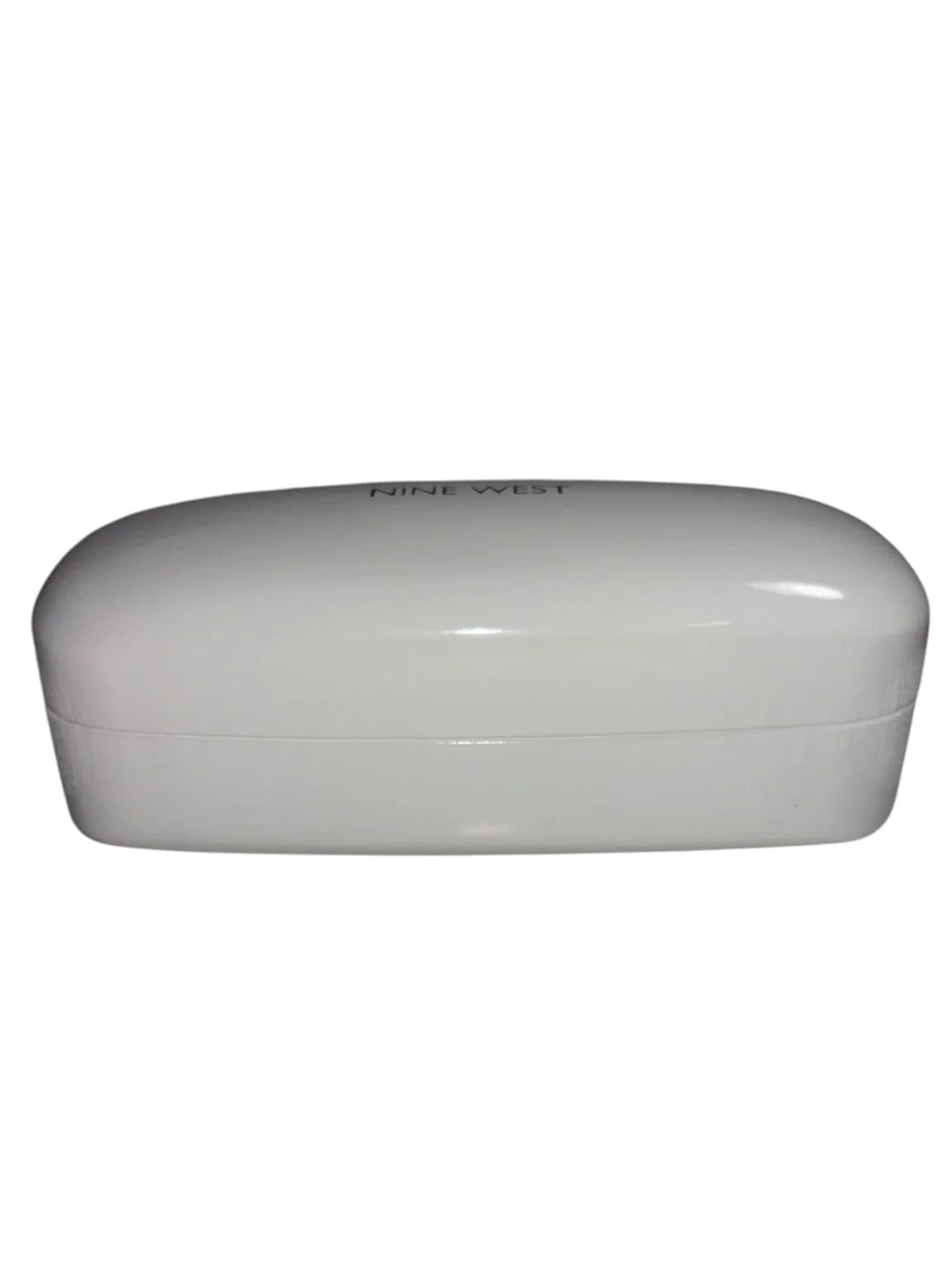 Nine West Hard Shell Sunglasses Case Glossy White with Black Velvet Interior